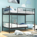 Metal Bunk Bed with Ladder and Full-length Guardrails - Image 6