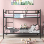 Metal Bunk Bed with Ladder and Full-length Guardrails - Image 7