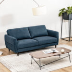 72 Inch Small Fabric Loveseat Sofa Couch with with Solid Frame - Image 2