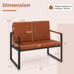 Modern Loveseat Sofa 2 Seater Small Couch - Image 5