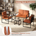 Modern Loveseat Sofa 2 Seater Small Couch - Image 6
