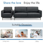 Modern Sofa Couch with Solid Metal Legs and Comfy Backrest Cushion - Image 8