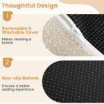 Moon-Shaped Floor Single Sofa Chair with Soft Teddy Fleece - Image 9