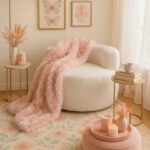 Moon-Shaped Floor Single Sofa Chair with Soft Teddy Fleece - Image 2
