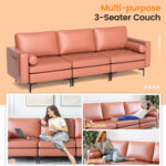3-Seat Sofa Sectional with Side Storage Pocket and Metal Leg - Image 6
