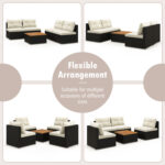 5 Piece Outdoor Furniture Set with Solid Tabletop and Soft Cushions - Image 10