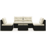 5 Pieces Outdoor Patio Furniture Set with Cushions and Coffee Table - Image 3