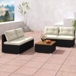 5 Piece Outdoor Furniture Set with Solid Tabletop and Soft Cushions - Image 6