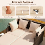 Outdoor Patio Rattan Daybed with Retractable Canopy and Side Tables - Image 10
