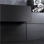 Modern 6 Drawer Double Dresser in Black Woodgrain Finish - Image 4
