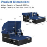 Patio Rattan Daybed with Retractable Canopy and Side Tables - Image 5