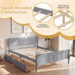 Queen Size Bed Frame with 2 Storage Drawers and Footboard - Image 8