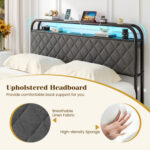 Twin/Full/Queen Size Bed Frame with LED Lights and Charging Station - Image 8