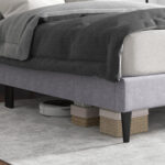 Queen Size Upholstered Platform Bed with Button Tufted Headboard - Image 7