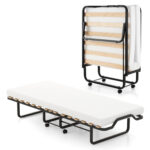 Rollaway Folding Bed with Memory Foam Mattress Made in Italy - Image 3