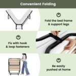 Rollaway Folding Bed with Memory Foam Mattress Made in Italy - Image 8