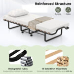 Rollaway Folding Bed with Memory Foam Mattress Made in Italy - Image 9