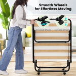 Rollaway Folding Bed with Memory Foam Mattress Made in Italy - Image 10