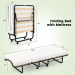 Rollaway Folding Bed with Memory Foam Mattress Made in Italy - Image 5