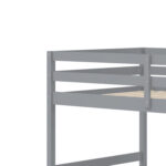 Solid Wood Twin Over Full Low Bunk Bed with Storage Stairs - Image 4
