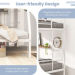 Space-saving Metal Slatted Bed Frame for Teens and Adults Noise-free No Box Spring Needed - Image 8