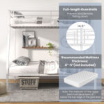 Space-saving Metal Slatted Bed Frame for Teens and Adults Noise-free No Box Spring Needed - Image 9