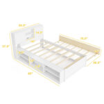 Twin Size Bed Frame with Trundle and Power Outlets - Image 4