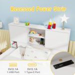 Twin Size Bed Frame with Trundle and Power Outlets - Image 11