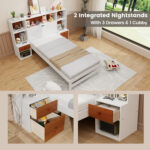Bed Frame with Storage Headboard and Nightstands - Image 8