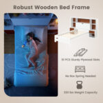 Bed Frame with Storage Headboard and Nightstands - Image 9