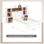Bed Frame with Storage Headboard and Nightstands - Image 4