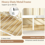 Twin Size Metal Daybed Frame with Headboard for Bedroom - Image 9