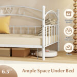 Twin Size Metal Daybed Frame with Headboard for Bedroom - Image 10