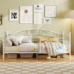 Twin Size Metal Daybed Frame with Headboard for Bedroom - Image 7