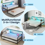Twin Daybed with Charging Station and LED Lights - Image 10
