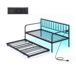 Twin Daybed with Charging Station and LED Lights