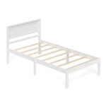 Twin/Full/Queen Size Sturdy Wooden Bed Frame with Headboard and Slat Support