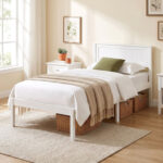 Twin/Full/Queen Size Sturdy Wooden Bed Frame with Headboard and Slat Support - Image 6