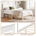 Twin/Full/Queen Size Sturdy Wooden Bed Frame with Headboard and Slat Support - Image 7