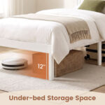 Twin/Full/Queen Size Sturdy Wooden Bed Frame with Headboard and Slat Support - Image 8