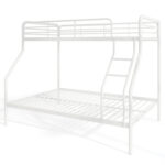 Twin Over Full Bunk Bed with Ladder and Full-length Guardrails