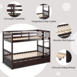 Twin Over Twin Bunk Bed with Pull-out Trundle and Ladder - Image 10