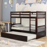 Twin Over Twin Bunk Bed with Pull-out Trundle and Ladder - Image 3
