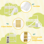 Twin Over Twin Bunk Bed with Slide and Staircase - Image 10