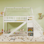 Twin Over Twin Bunk Bed with Slide and Staircase - Image 3