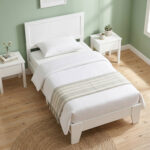 Twin Size Bed Frame with Headboard for Small Room No Box Spring Needed - Image 2