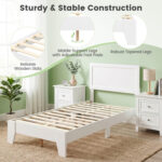 Twin Size Bed Frame with Headboard for Small Room No Box Spring Needed - Image 6