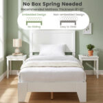 Twin Size Bed Frame with Headboard for Small Room No Box Spring Needed - Image 8