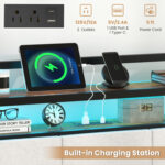 Twin/Full/Queen/King Size Bed Frame with LED Light and Charging Station - Image 8