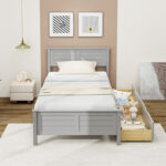 Twin Size Bed Frame with Storage Drawers - Image 5